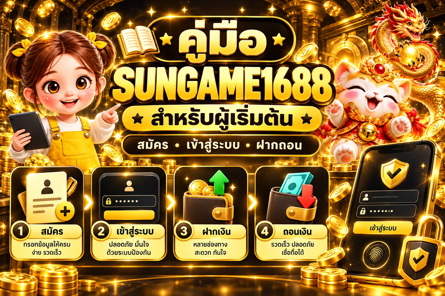 คู่มือ SUNGAME1688 สำหรับผู้เริ่มต้น สมัคร เข้าสู่ระบบ ฝากถอน